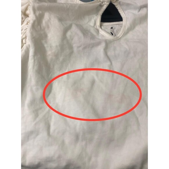 By Anthropologie Puff-Sleeve Cutwork Blouse Top Embroidered Cotton M NWD 280426 - Picture 10 of 11